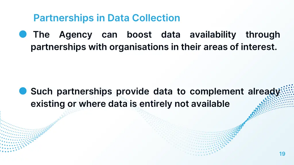 partnerships in data collection the agency