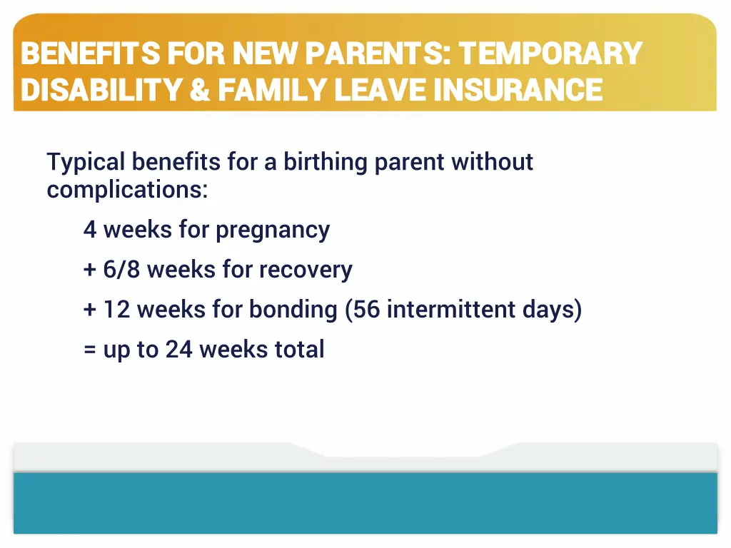 benefits for new parents temporary benefits