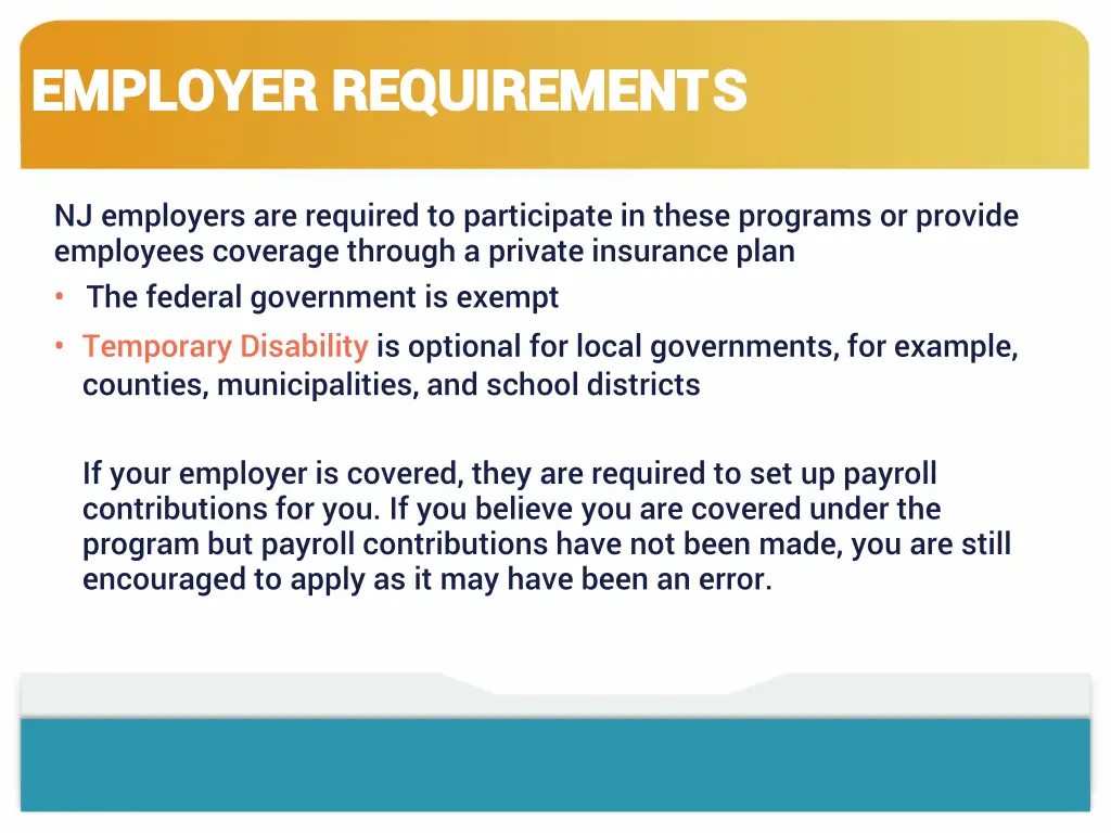 employer requirements employer requirements