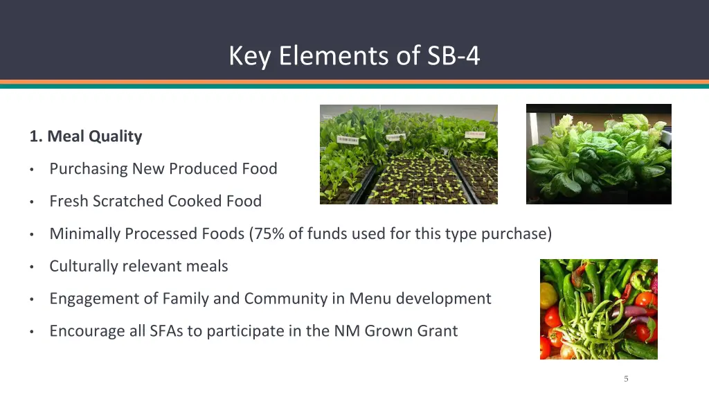 key elements of sb 4