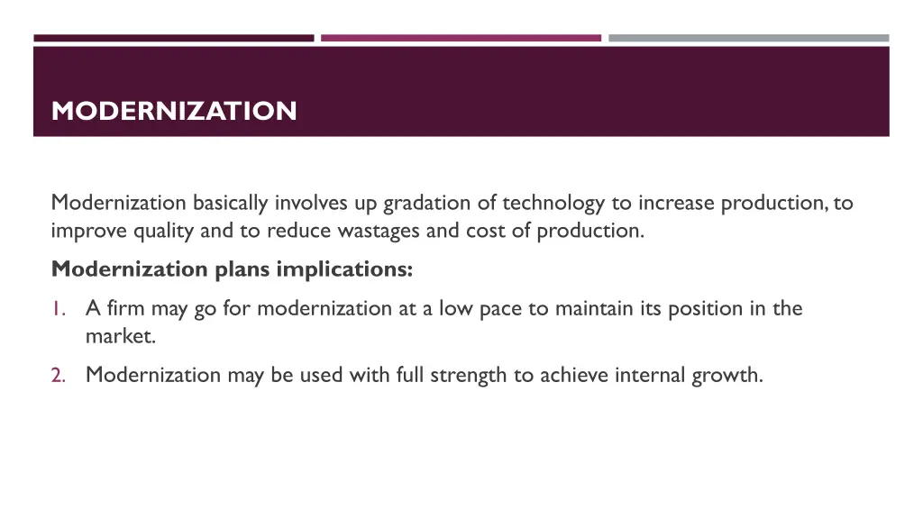 modernization