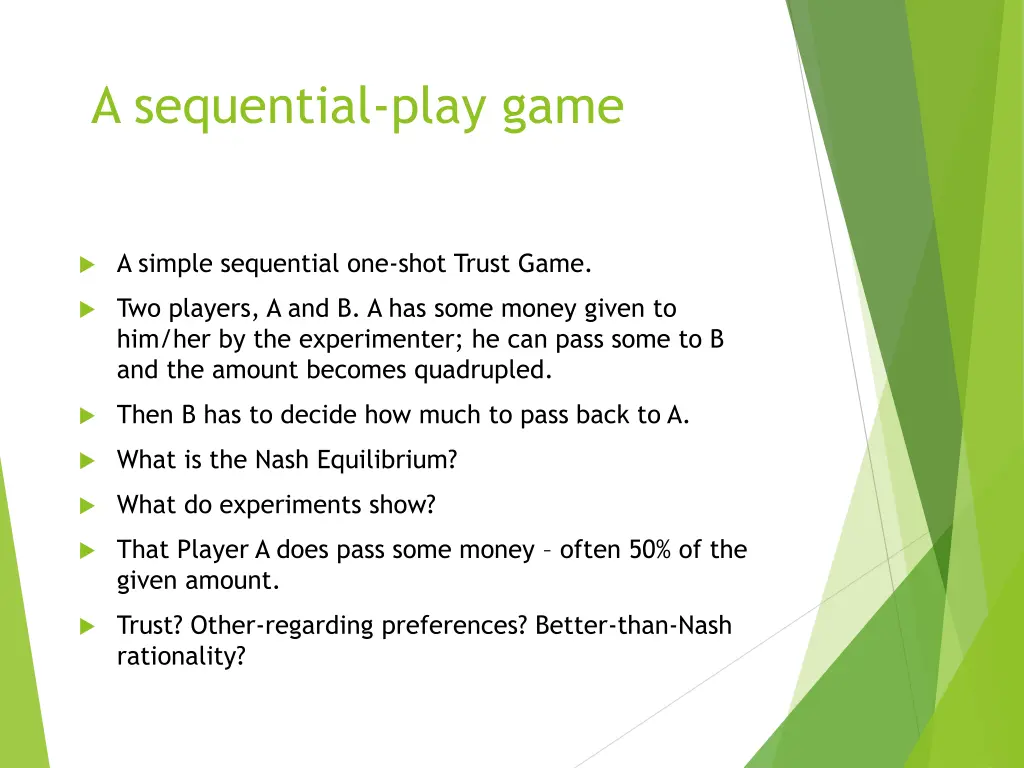 a sequential play game
