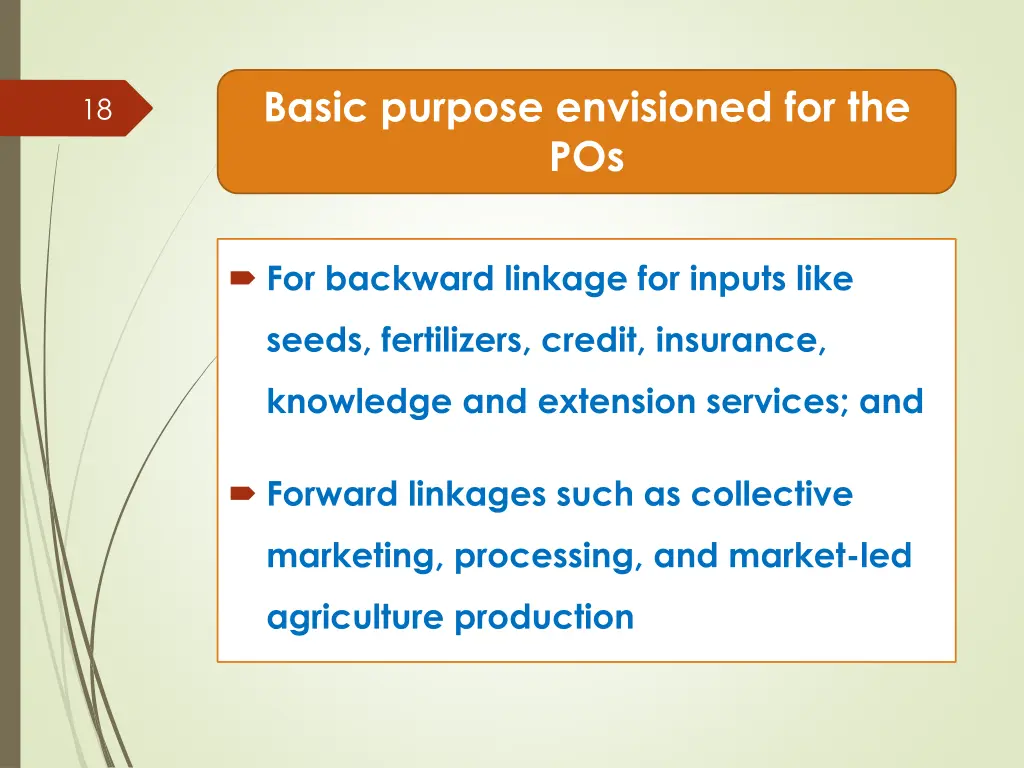 basic purpose envisioned for the pos