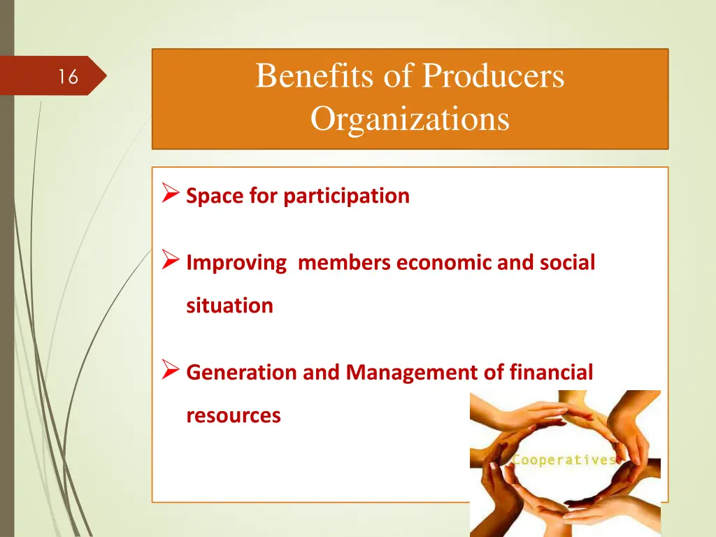 benefits of producers organizations