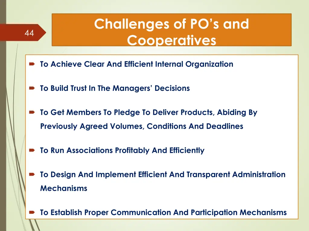 challenges of po s and cooperatives