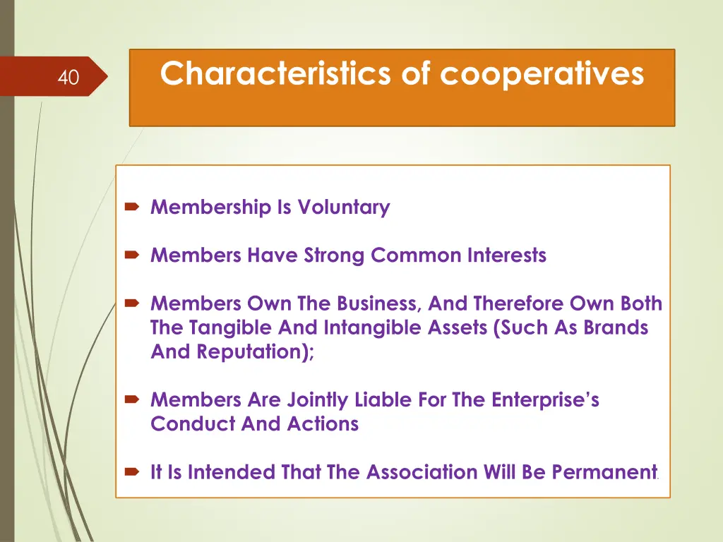 characteristics of cooperatives