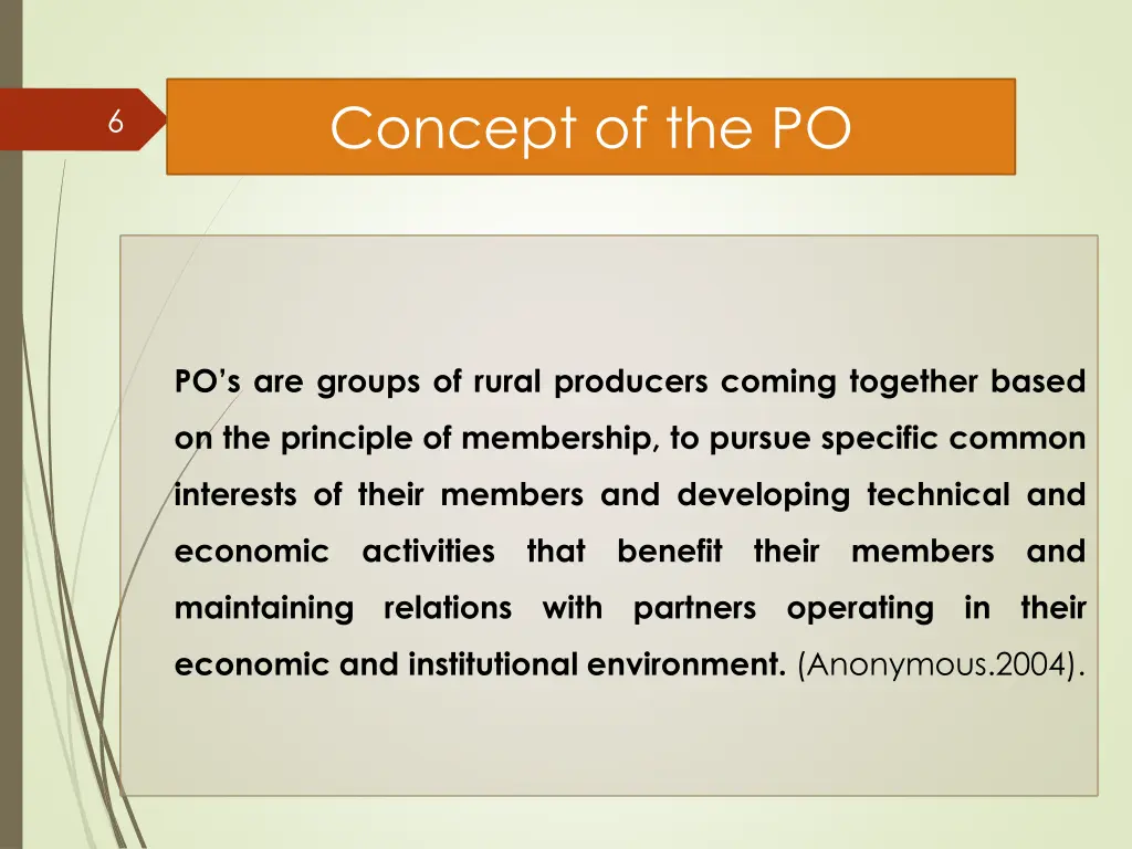 concept of the po