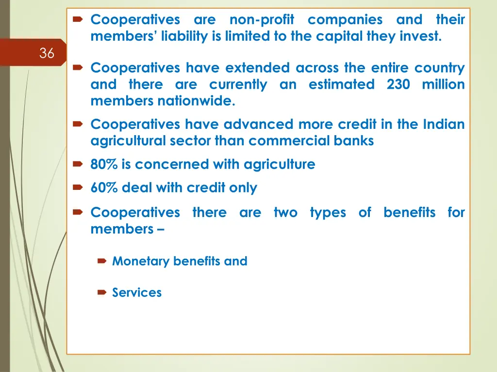 cooperatives are non profit companies and their