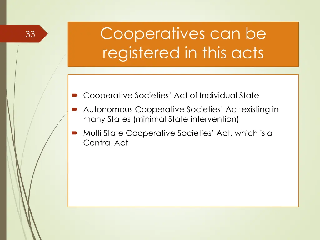 cooperatives can be registered in this acts