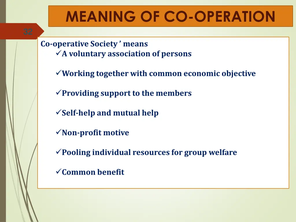 meaning of co operation