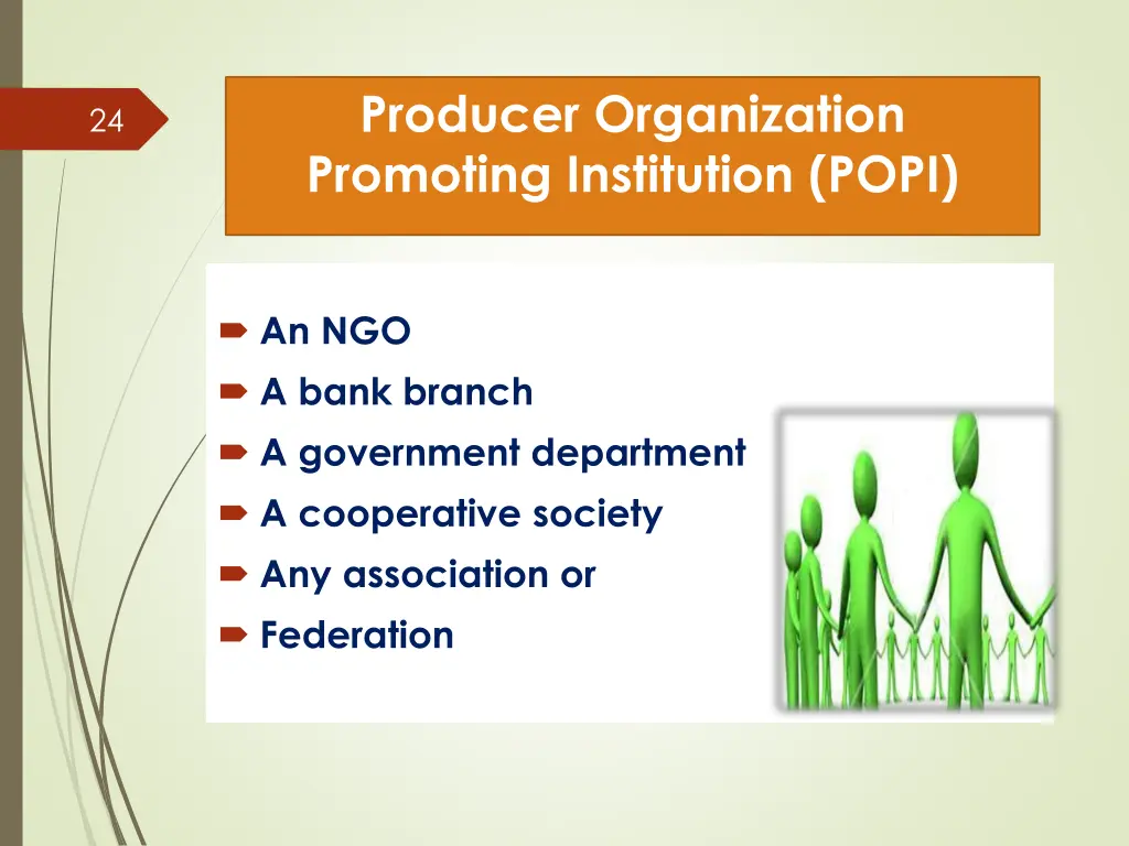 producer organization promoting institution popi