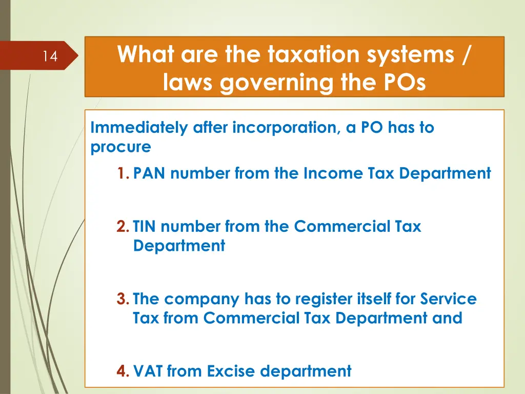 what are the taxation systems laws governing