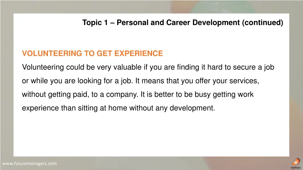 topic 1 personal and career development continued 4