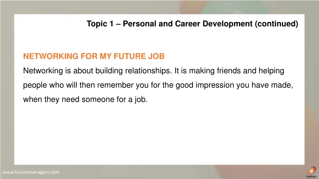 topic 1 personal and career development continued 5