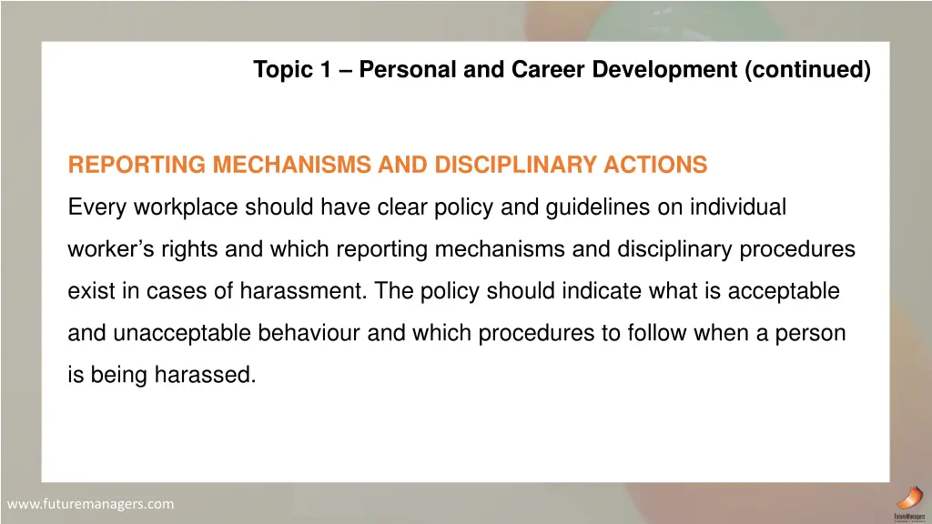 topic 1 personal and career development continued 8