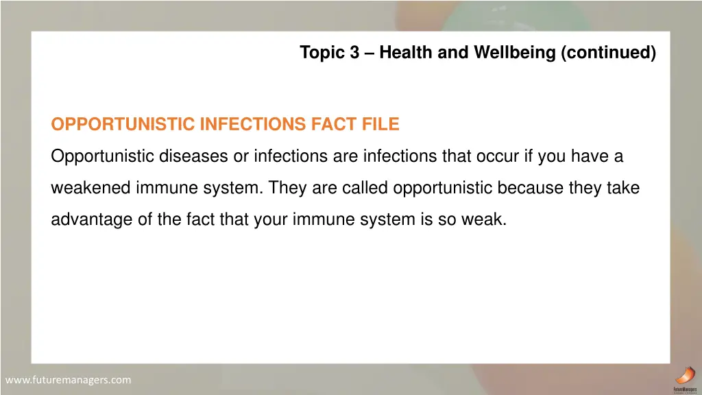 topic 3 health and wellbeing continued 8