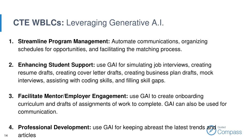 cte wblcs leveraging generative a i