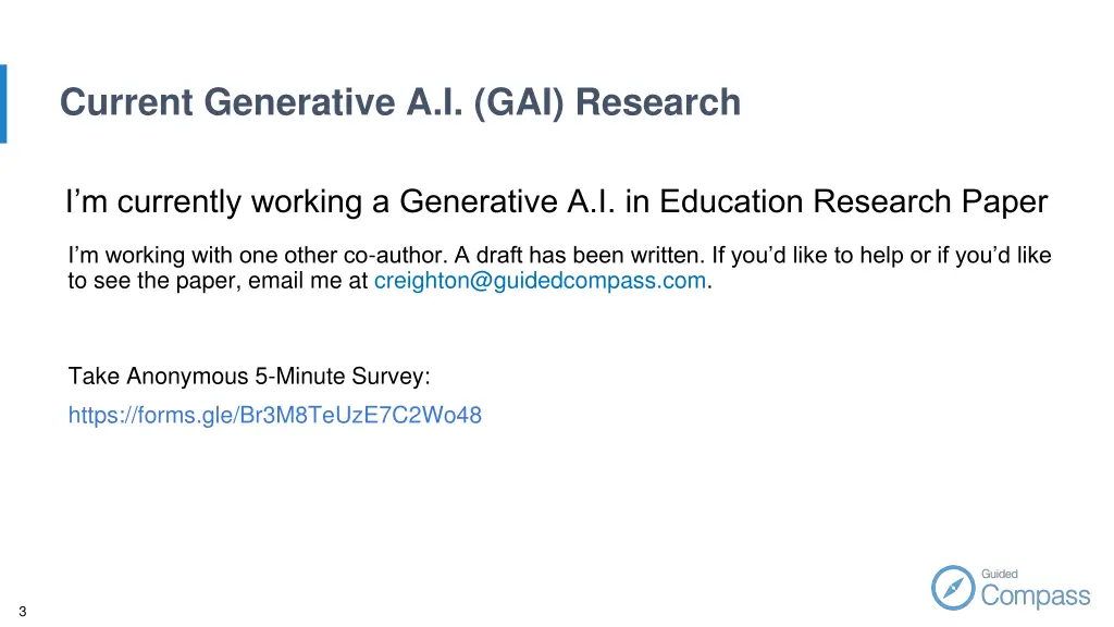 current generative a i gai research