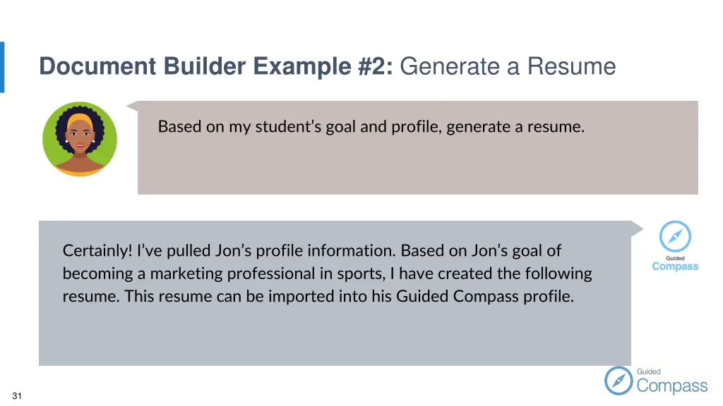 document builder example 2 generate a resume