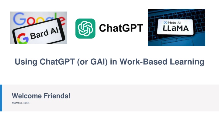 using chatgpt or gai in work based learning