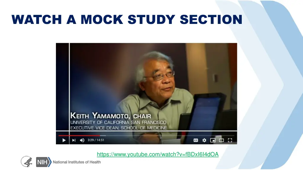 watch a mock study section