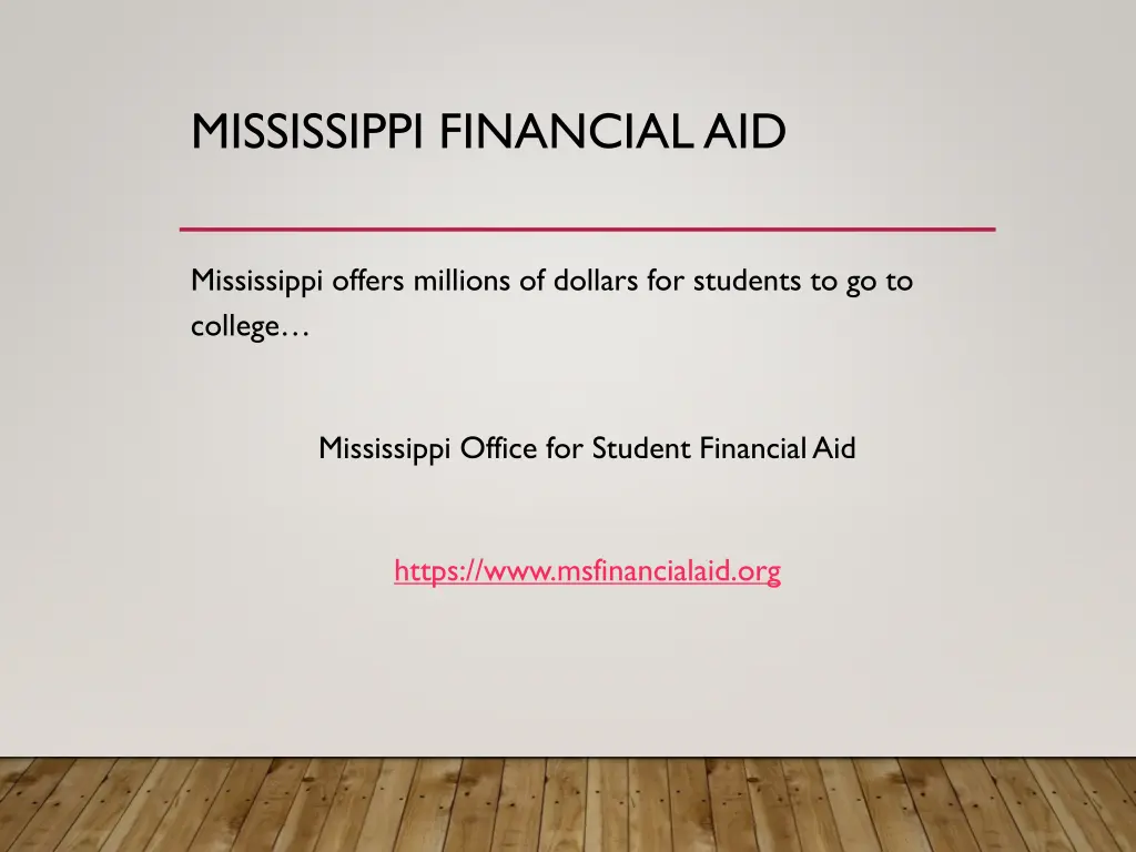 mississippi financial aid