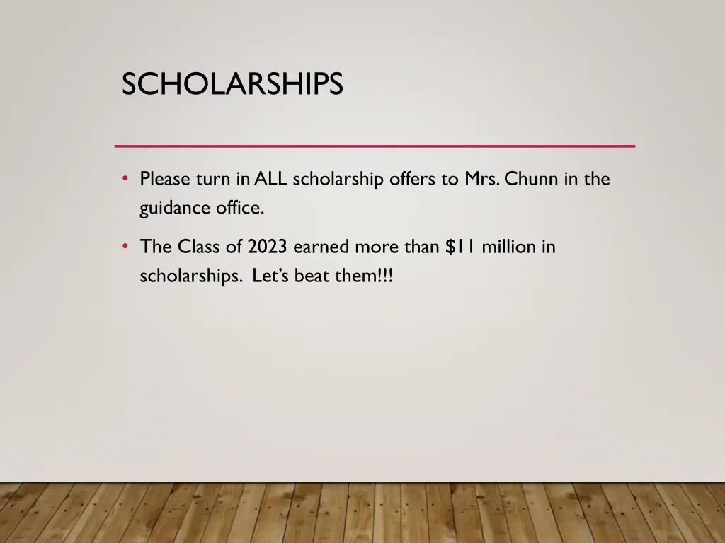 scholarships