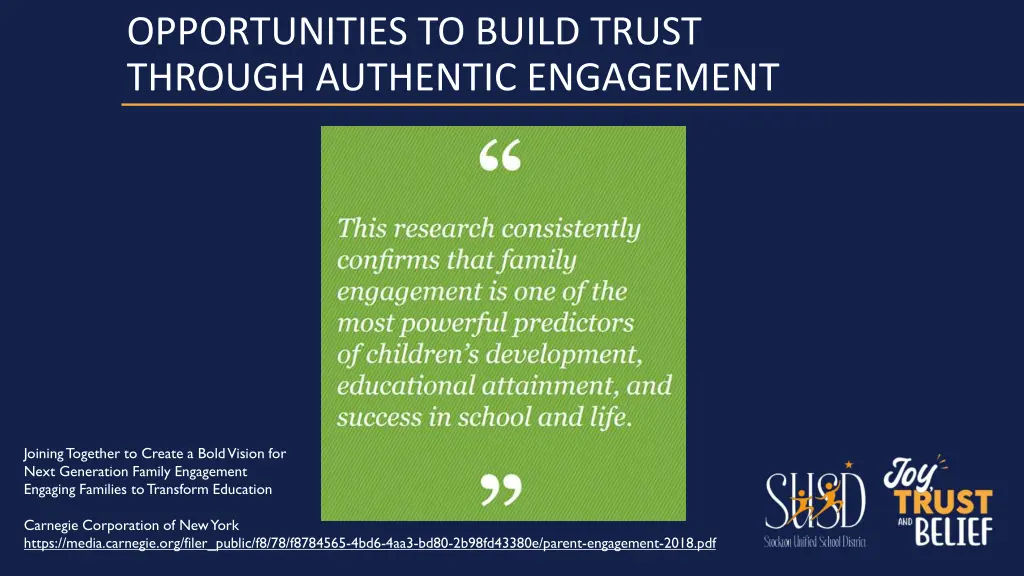 opportunities to build trust through authentic