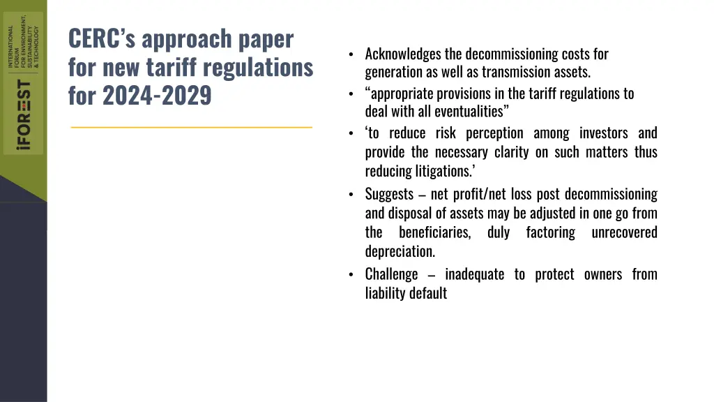 cerc s approach paper for new tariff regulations