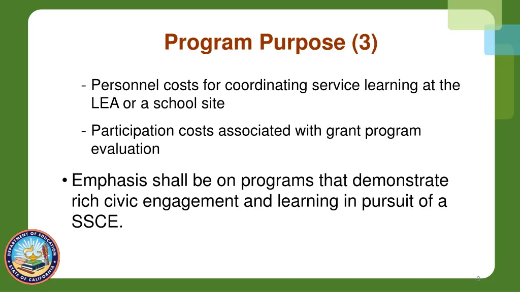 program purpose 3