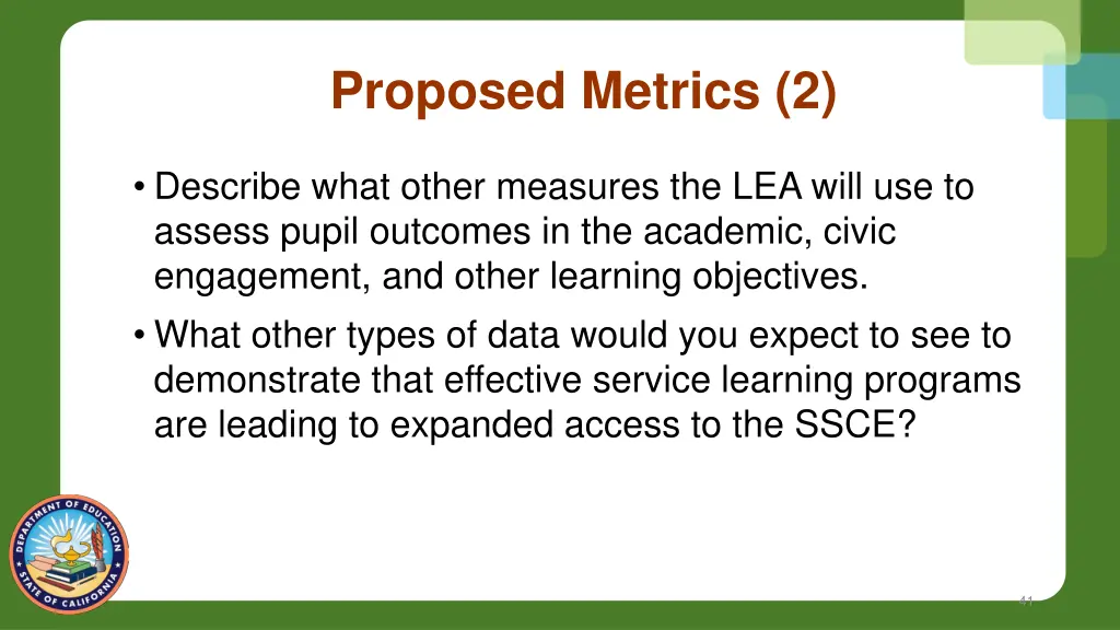 proposed metrics 2