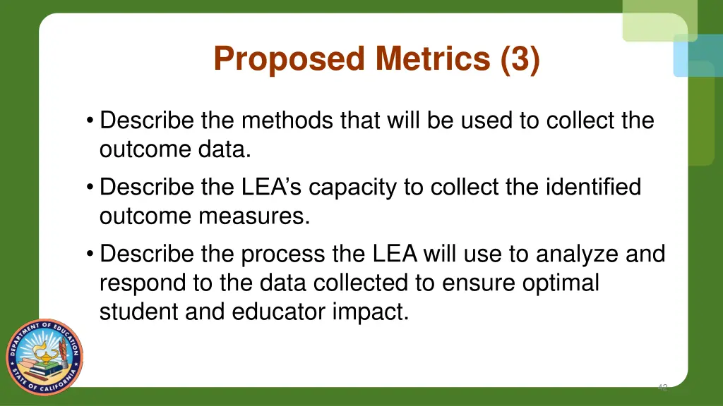 proposed metrics 3