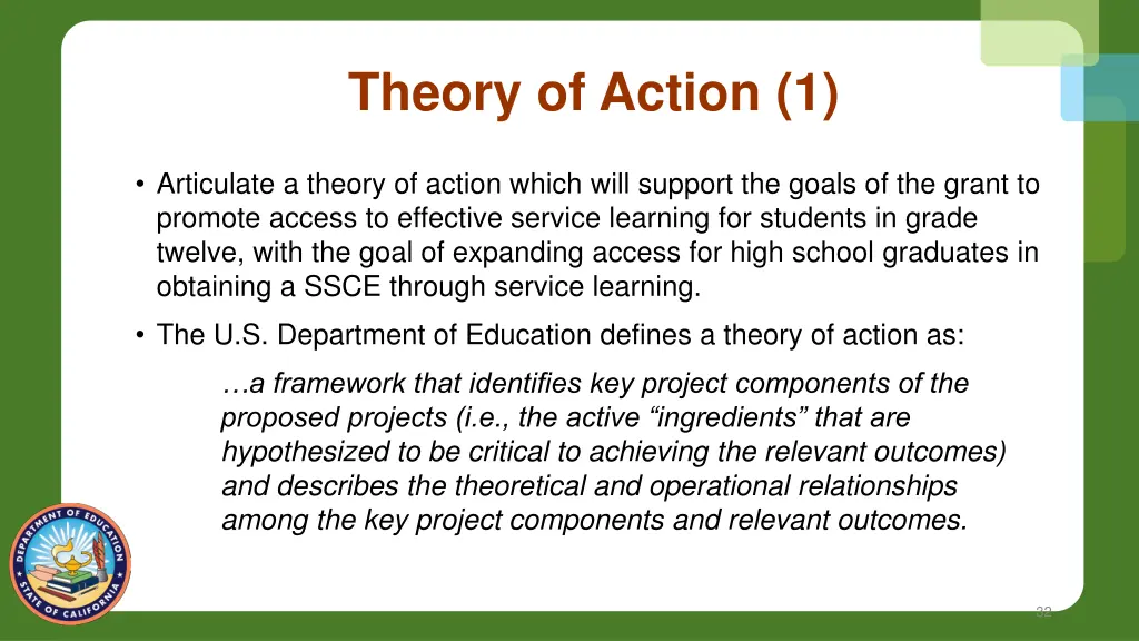 theory of action 1