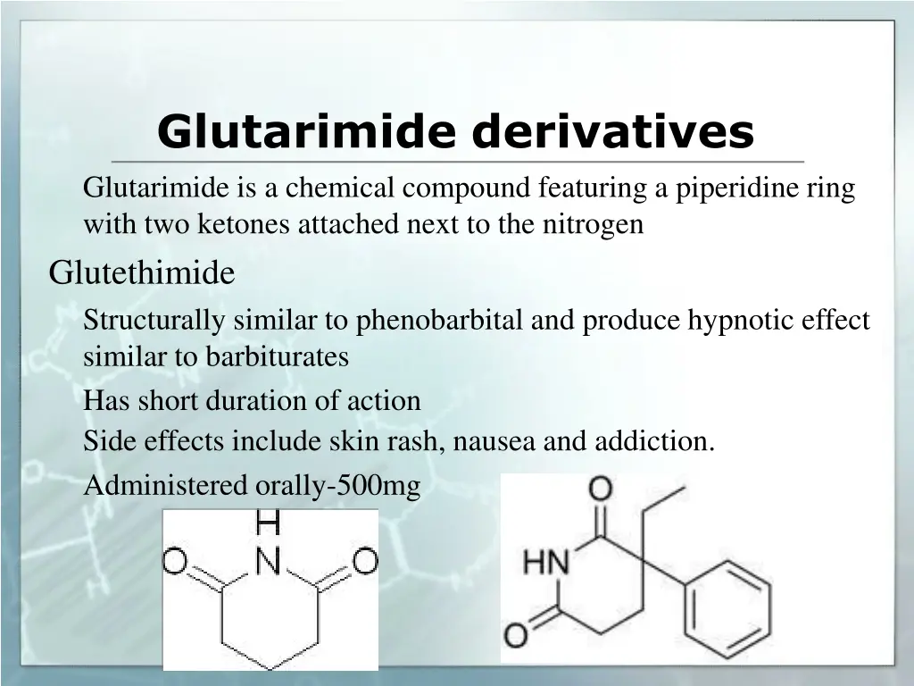 glutarimide derivatives glutarimide is a chemical