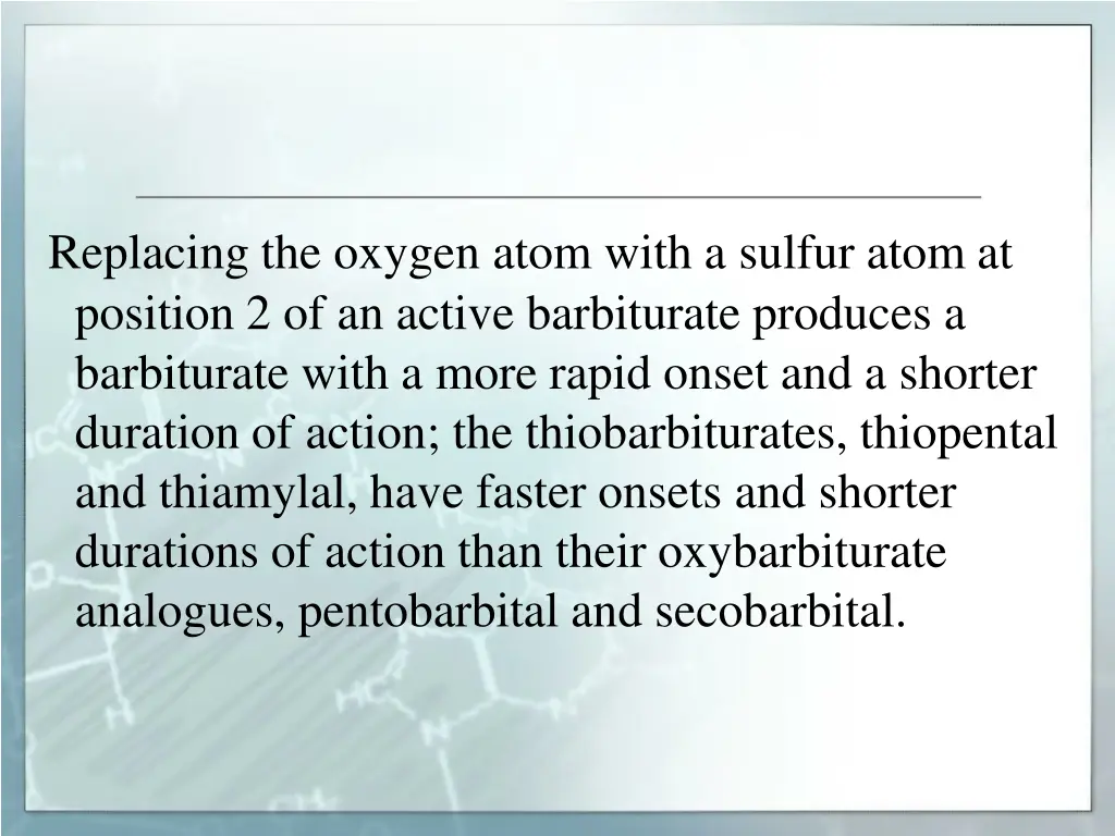 replacing the oxygen atom with a sulfur atom