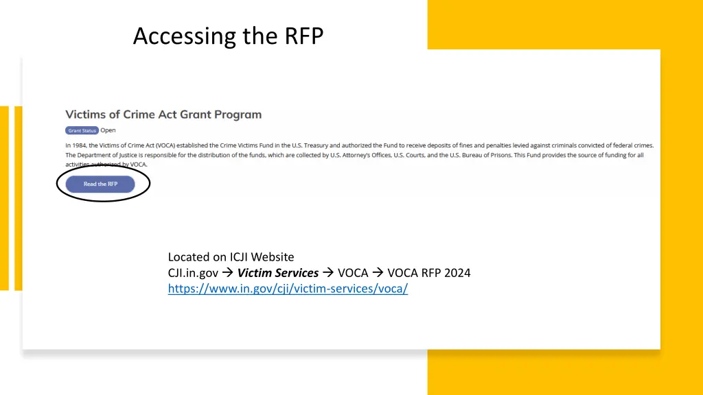 accessing the rfp