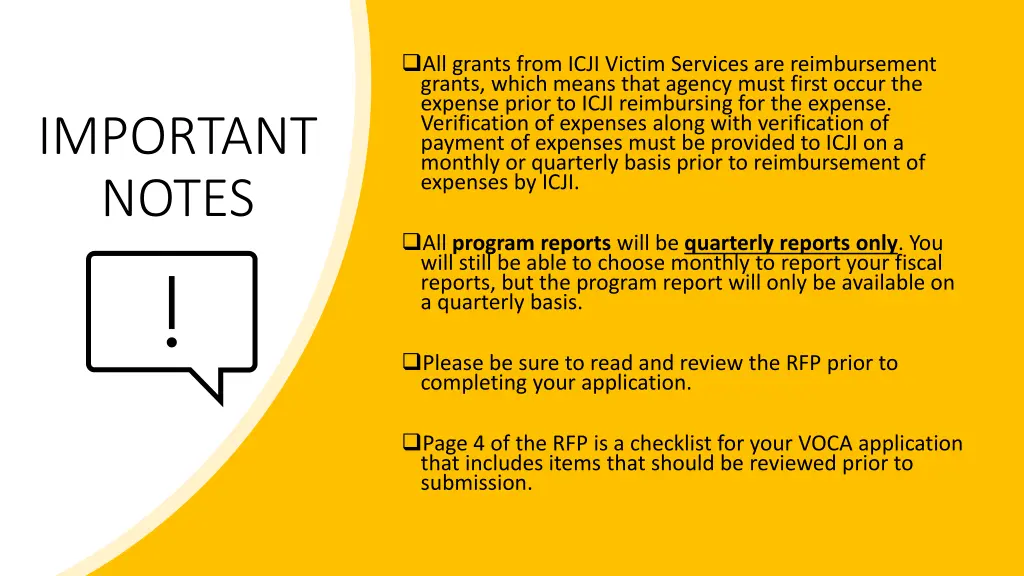 all grants from icji victim services