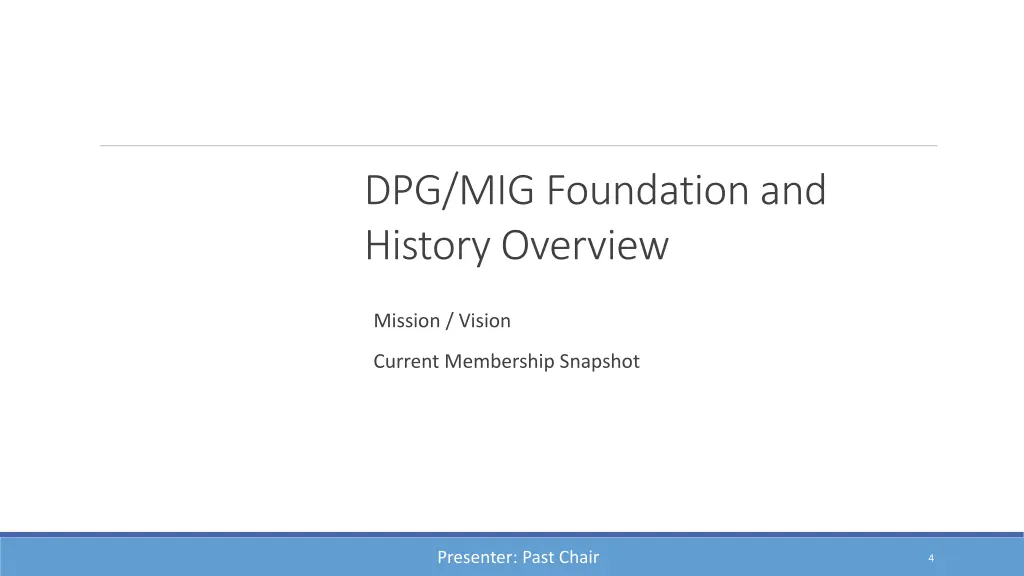 dpg mig foundation and history overview