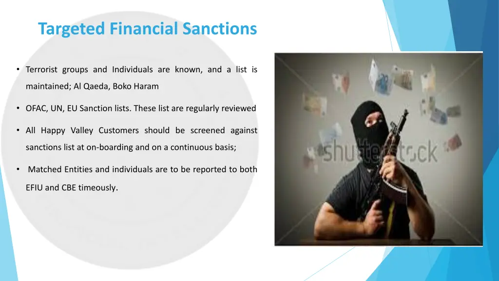 targeted financial sanctions