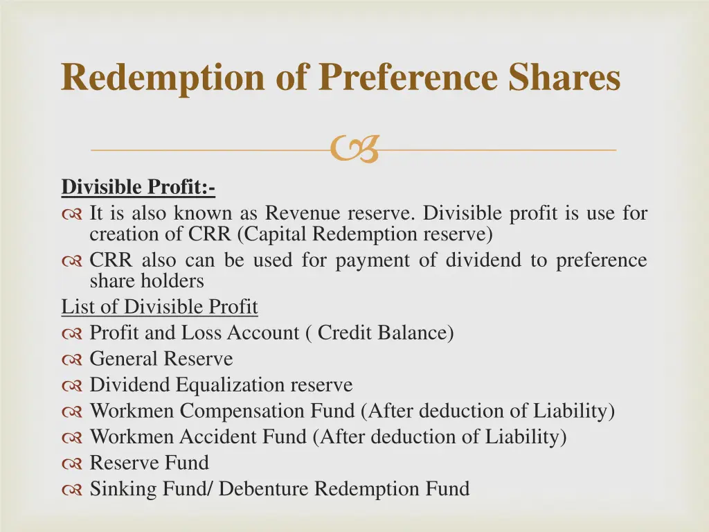 redemption of preference shares 2