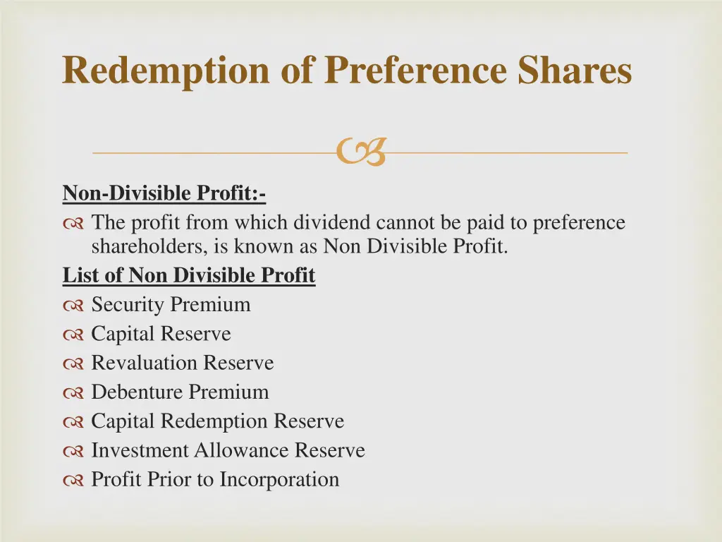 redemption of preference shares 3