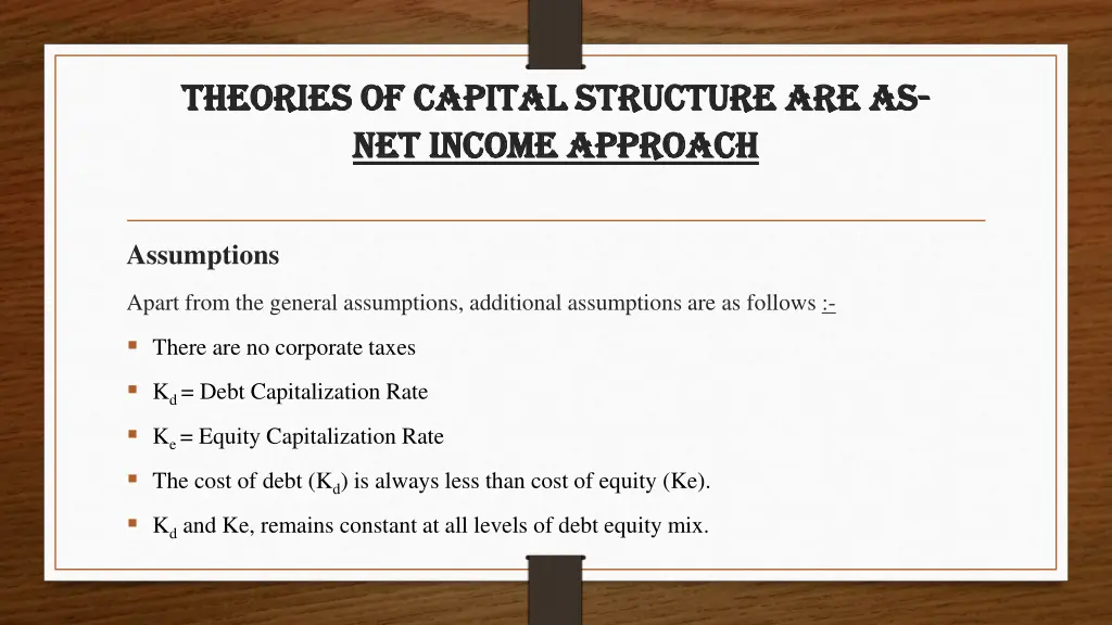 theories of capital structure are as theories