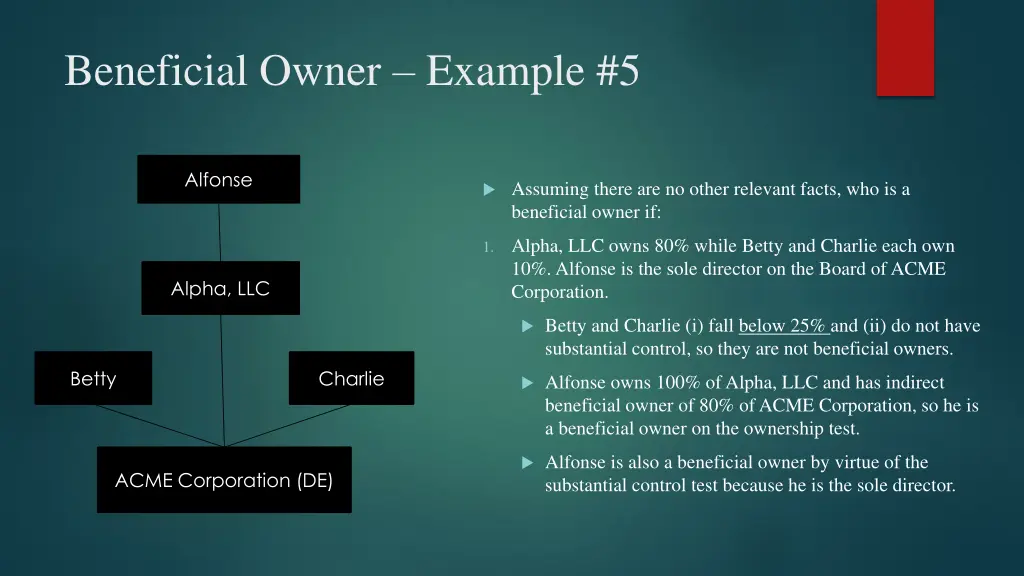 beneficial owner example 5
