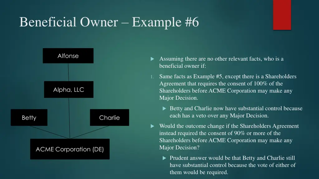 beneficial owner example 6