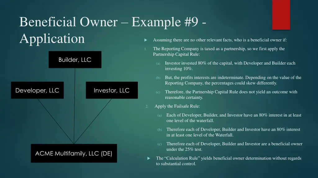 beneficial owner example 9 application