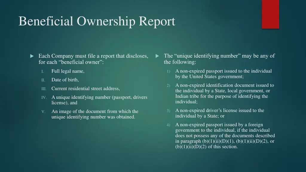 beneficial ownership report
