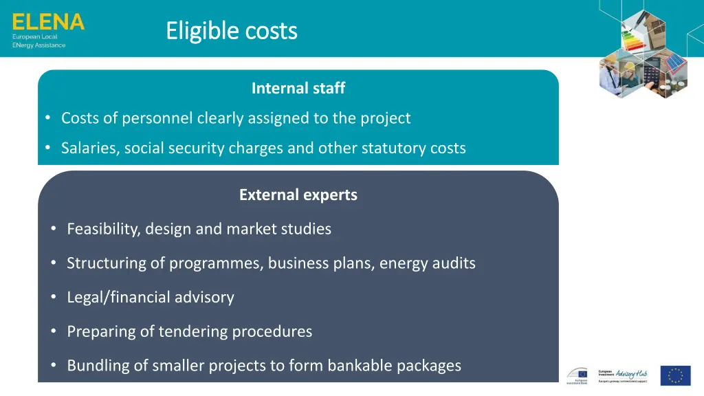 eligible costs eligible costs