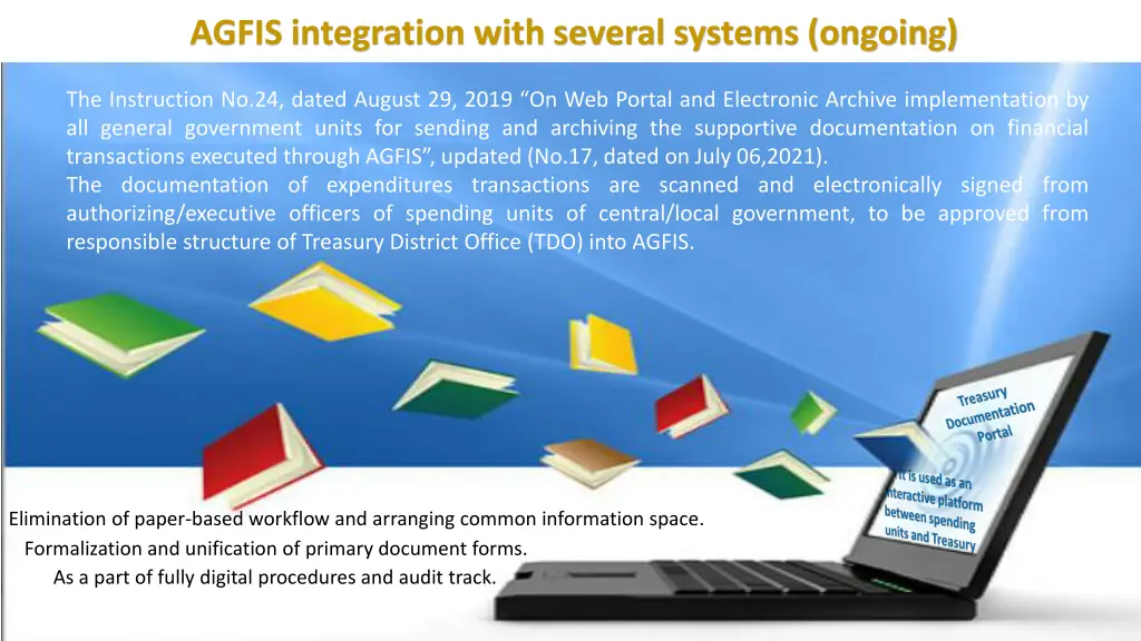 agfis integration with several systems ongoing