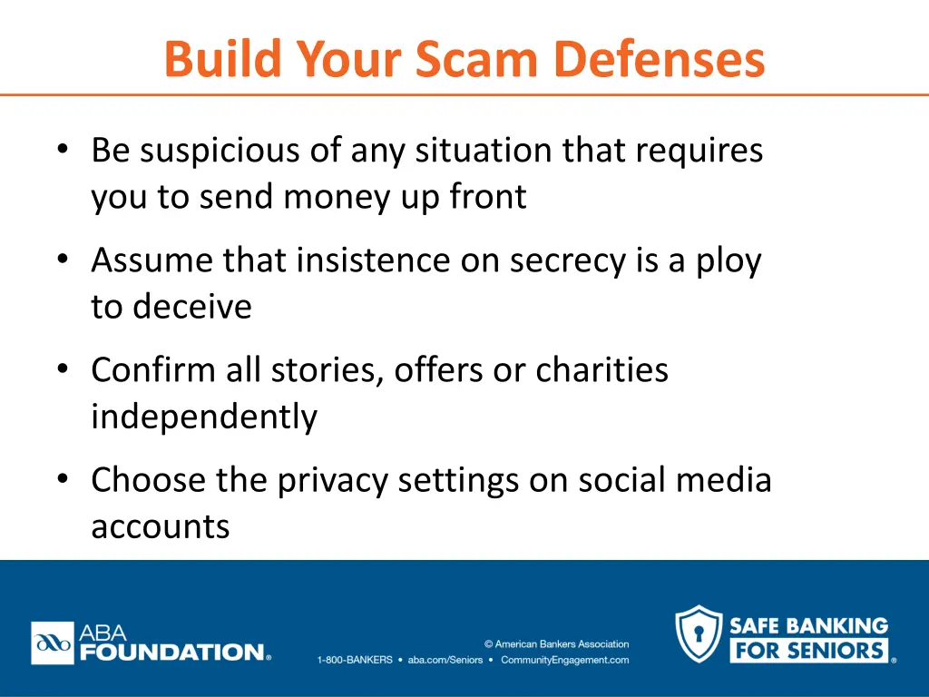 build your scam defenses