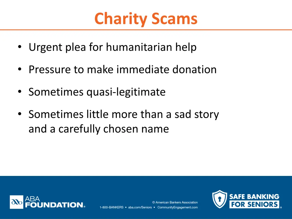 charity scams